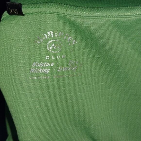 Monterey Club Men's Green Ribbed Golf Shirt - XXL - Pre-owned - Picture 3 of 3